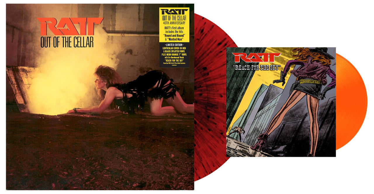 Order Ratt - Out Of The Cellar (Lenticular Cover, Red & Black Splatter Vinyl, 7" Neon Orange Single)