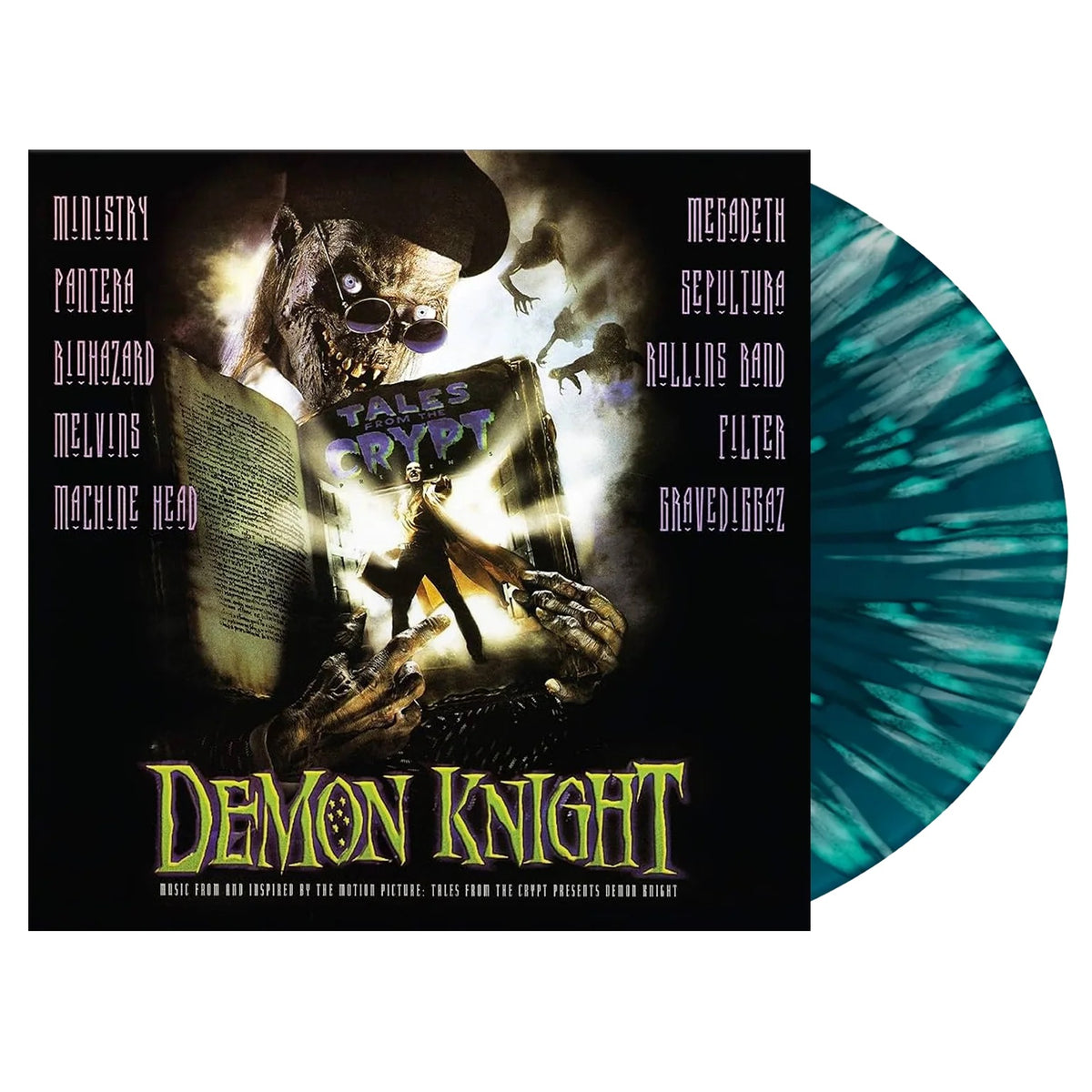 Various Artists - Tales From The Crypt Presents: Demon Knight—Original Motion Picture Soundtrack (Blue & White Cryptkeeper Halloween Splatter Vinyl)