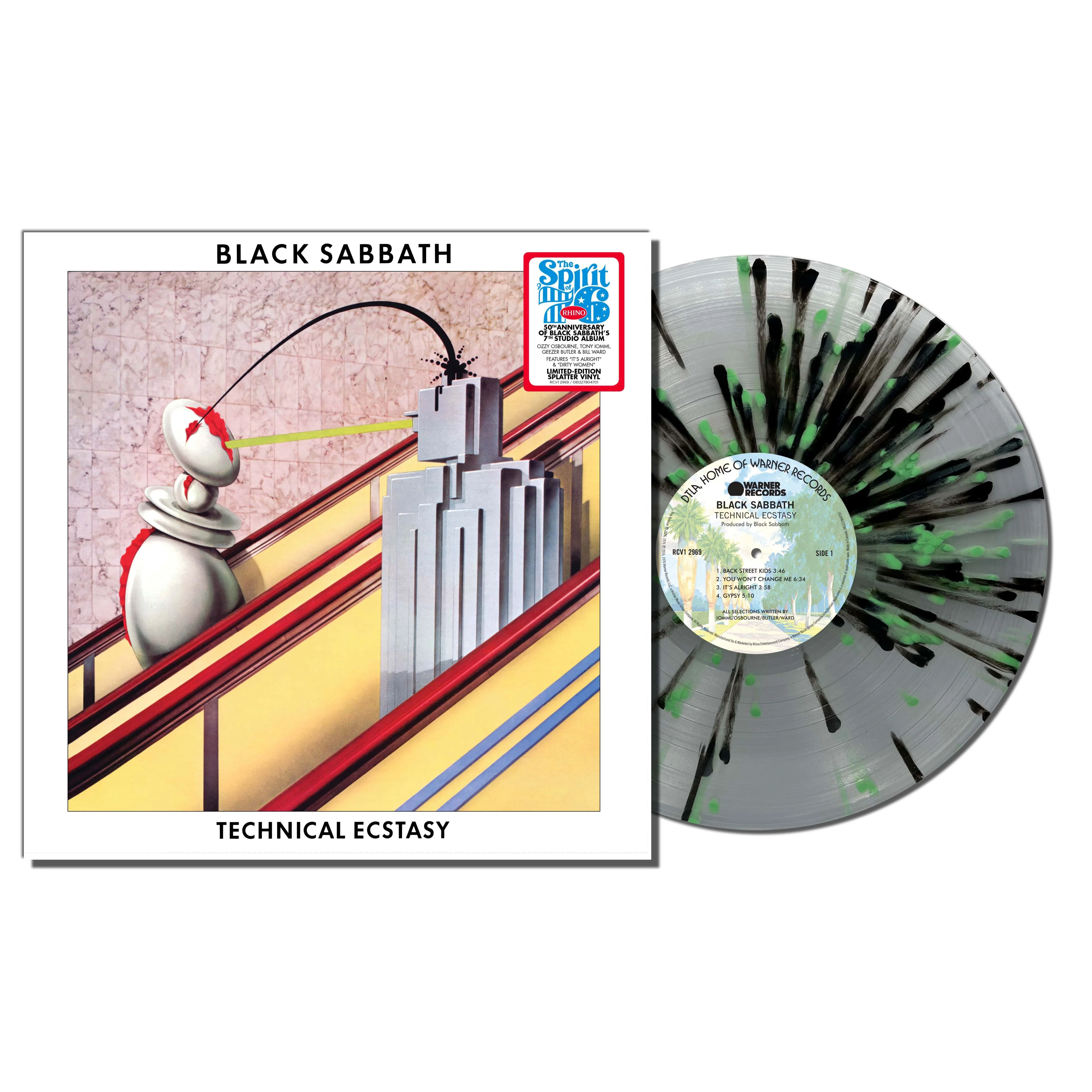 Black Sabbath - Technical Ecstasy (Spirit Of '76 Edition) [Clear With Green/Black Splatter Vinyl]