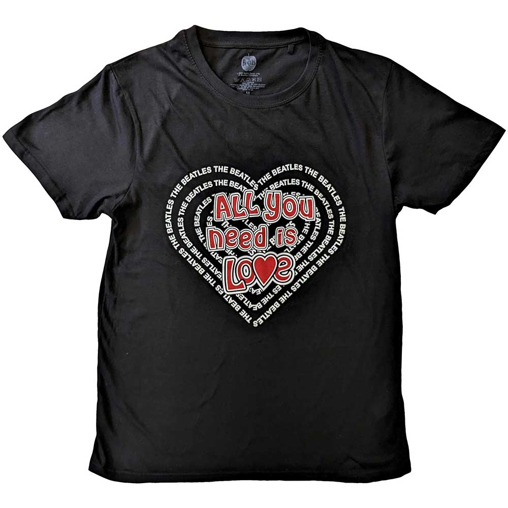 The Beatles - All You Need Is Love Heart Black