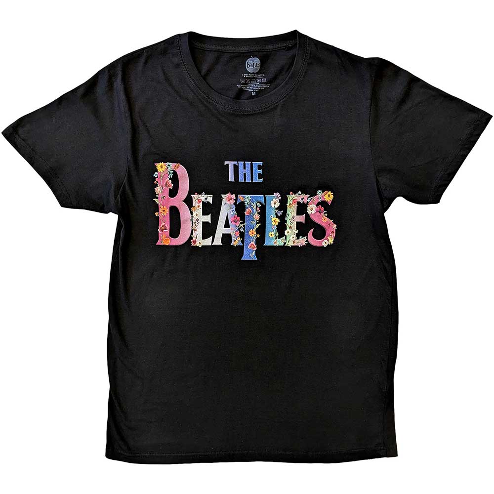 The Beatles - Floral Logo Black