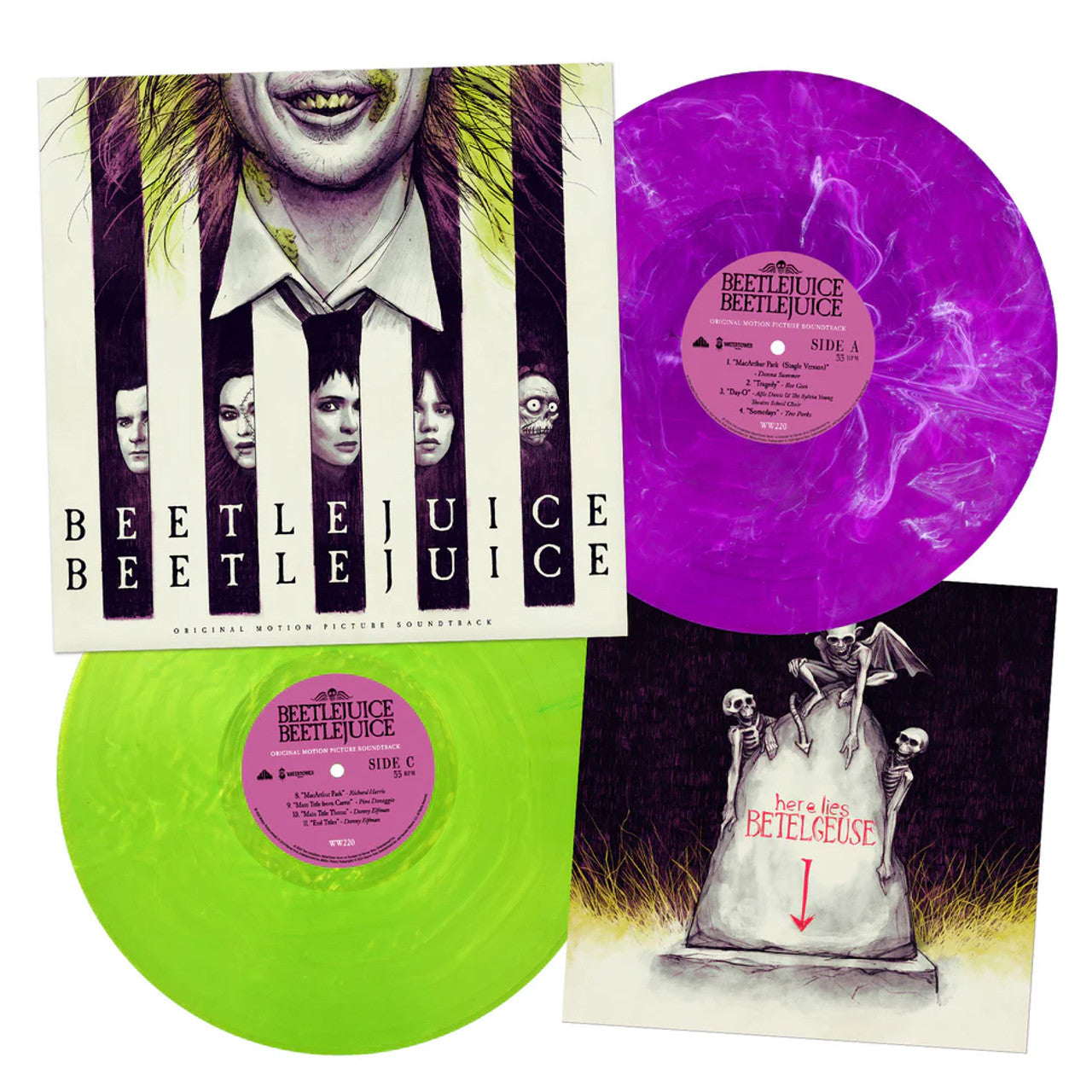 Order Various Artists - Beetlejuice Beetlejuice Original Motion Picture Soundtrack (Purple/White Smoke & Fluorescent Green Vinyl)