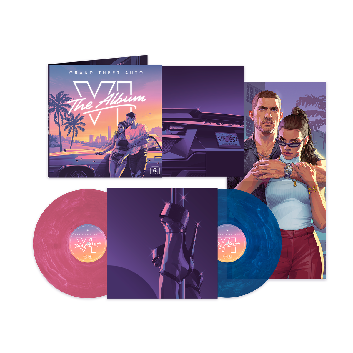 Various Artists - Grand Theft Auto Vi: The Album (Original Soundtrack) (Indie Exclusive) [2LP Pink, Blue Marble Vinyl]