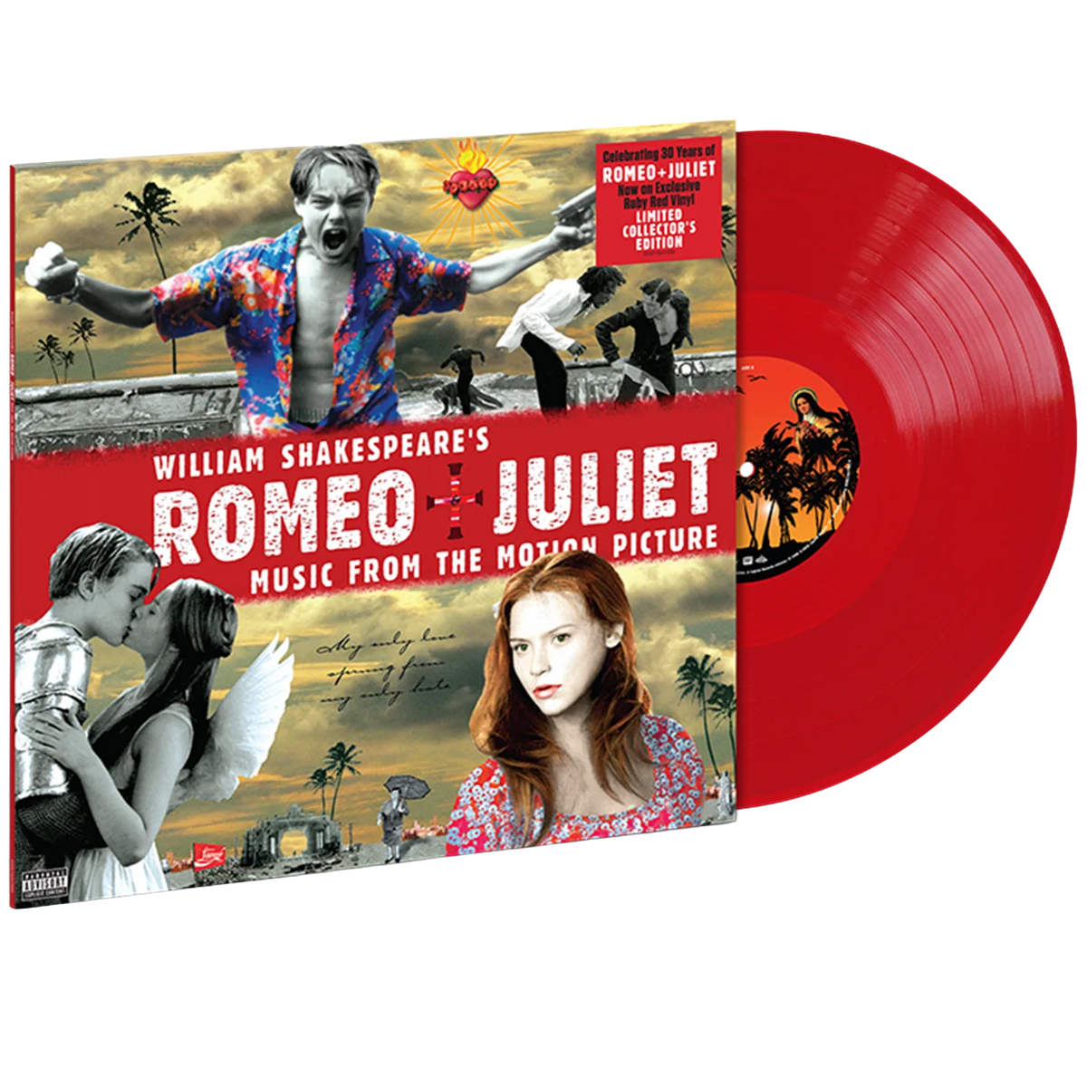 Various Artists - William Shakespeare's Romeo + Juliet (Music From the Motion Picture) [Explicit Content] (Limited Edition, Ruby Red Vinyl, Collector's Edition)