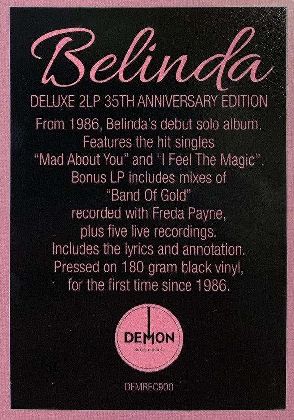 Belinda Carlisle - Belinda: 35th Anniversary Edition (2xLP 180 Gram Black Vinyl, UK Import)