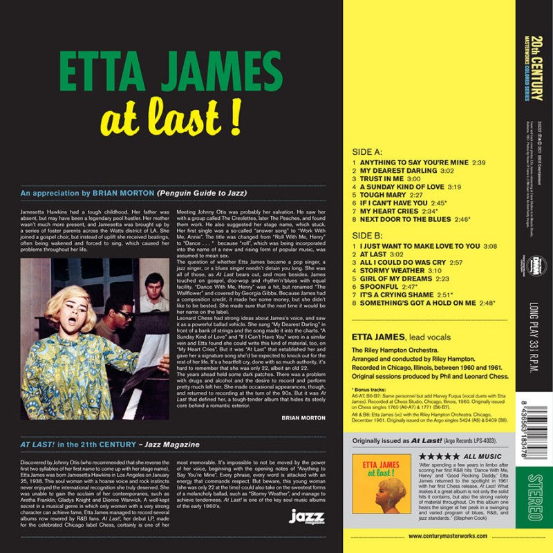 Etta James - At Last (180 Gram Colored Vinyl With Bonus Tracks, Import)