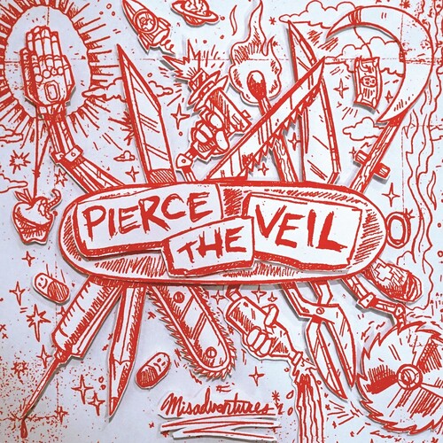 Order Products Pierce the Veil - Misadventures (Indie Exclusive, Limited Edition, Silver w/Red Splatter Vinyl)