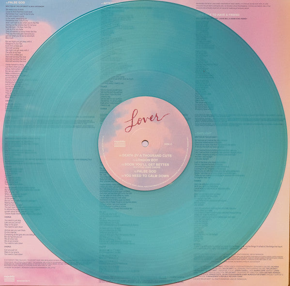 Taylor Swift ‎– Lover  PINK + Blue Vinyl, 2 LP 180 Gram Brand  New Factory SEALED w/ Stickers as Shown: CDs & Vinyl