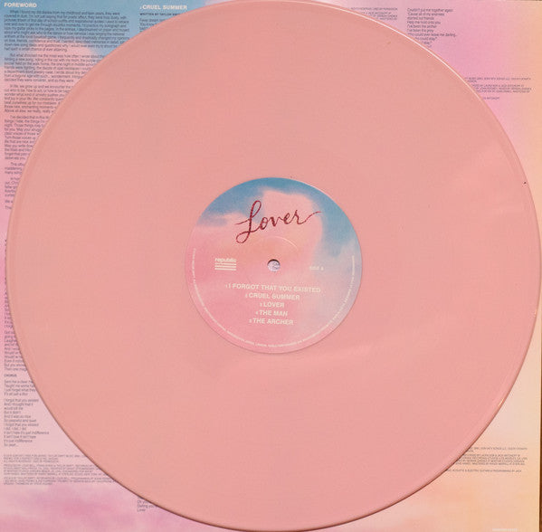 ramme Afbrydelse Beskrivelse Taylor Swift - Lover (2xLP Pink & Blue Vinyl)